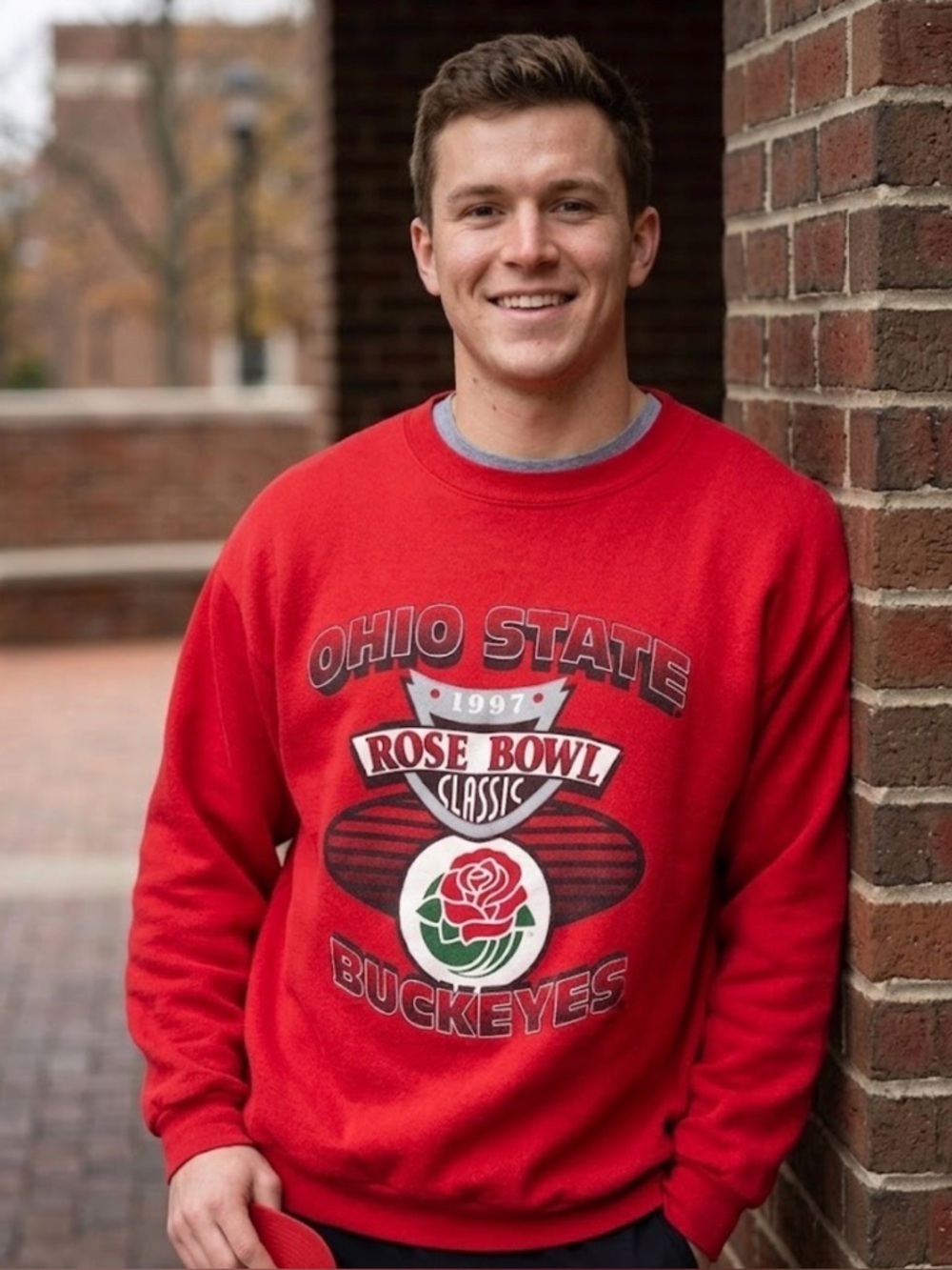 Ohio State Buckeyes Vintage 1997 Rose Bowl Classic College Sweatshirt Size XL
